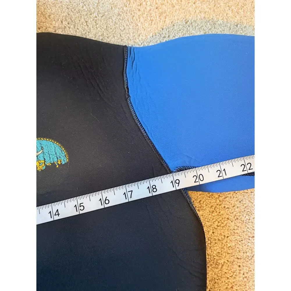 Scuba Wetsuit Sea Ray 2 Piece Neoprene Beavertail Long John Blue Black MEDIUM